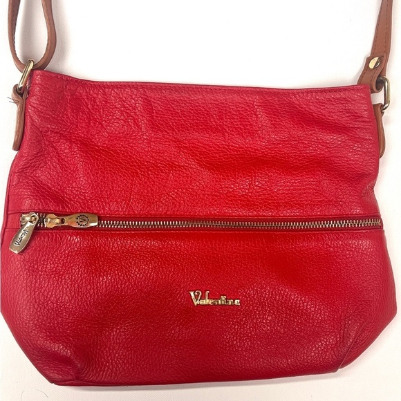 Valentina Handbags - Valentina Red Pebble Crossbody or Shoulder Bag